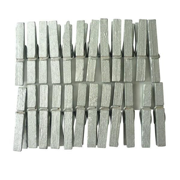 24 mini silver klädnypor