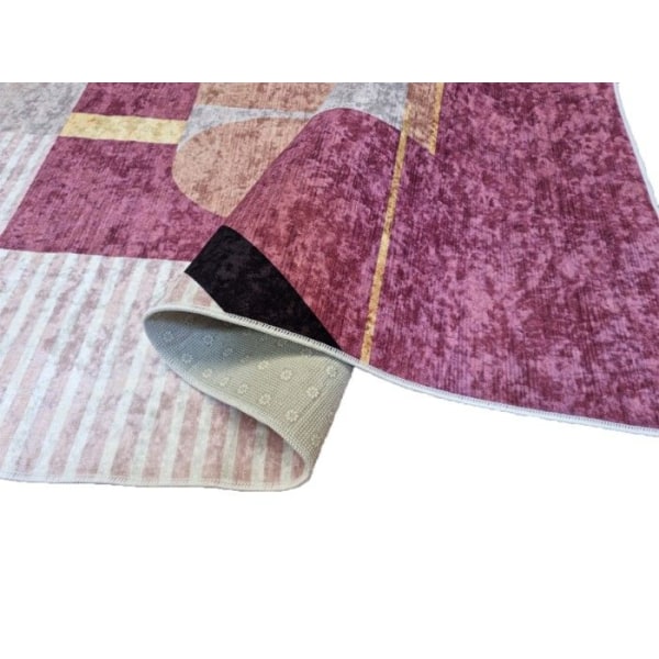 Tæppe - BURANO - Rose - 80x150 cm - Tykkelse 6mm - Bagside latex - Polyester Rosa