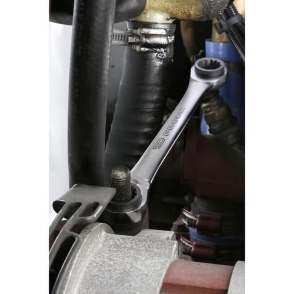 2-nøgle ratchet Cuatro - FACOM - 64C.J2PB - 8-19 mm - Sølv Pengar