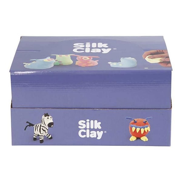 Setti 12 Silk Clay muovailumassaa - Perusvärit ja neonvärit Flerfärgad