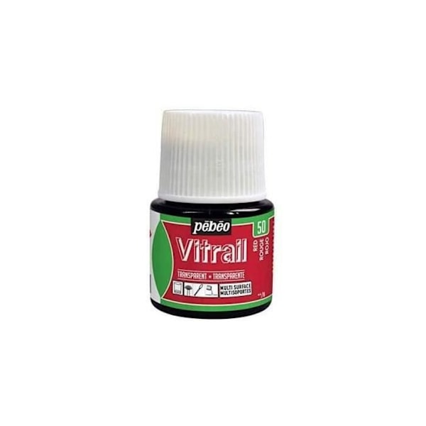 Vitrail Rød Maler 45 ml Röd