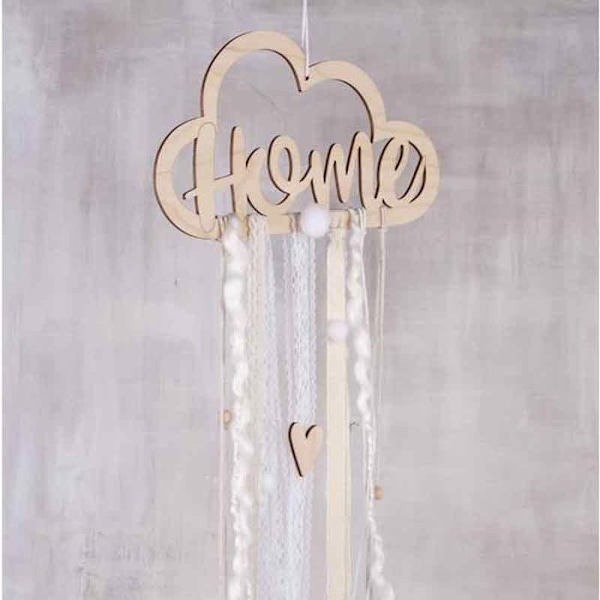 DIY vægophæng - RAYHER - Drømmefanger - Grå og beige - 65 cm - Firkantet Grå och beige