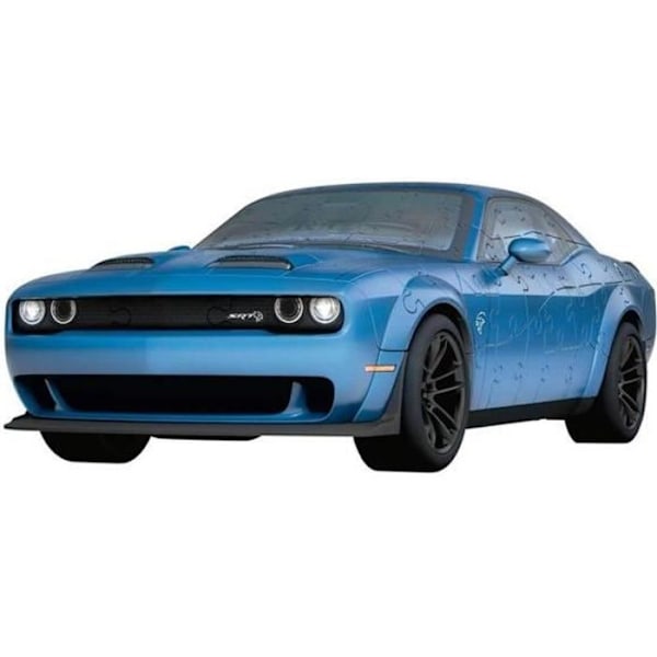 3D Vehicles Puzzle - Dodge Challenger SRT Hellcat Redeye Widebody - 108 numrerade bitar - Ravensburger Blå