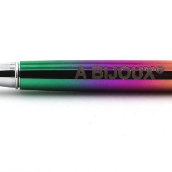 Brazilian Ruby mineral pen - ABIJOUX - Kuglepen - Sort - Medium - Blandet Flerfarvet