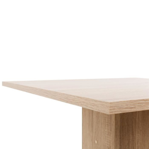 Matbord för 2 till 4 personer - Fyrkantigt - Klassisk - Ekdekor - GUSTAVE - L 80 x B 80 cm Brun