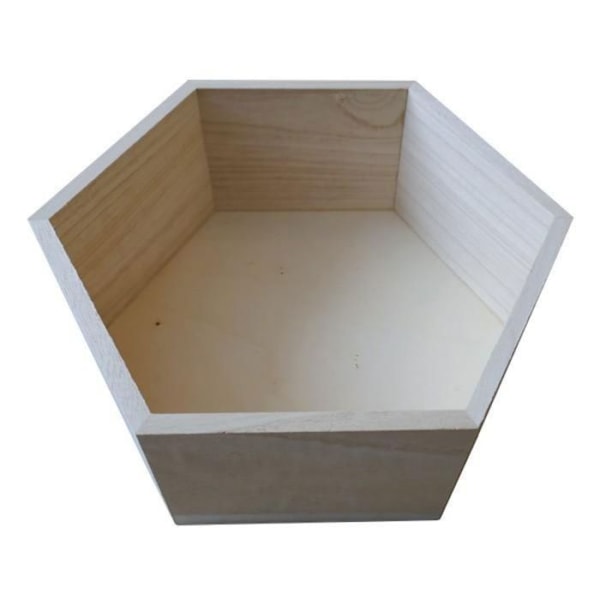 2 kuusikulmaista puuhyllyä 36 x 31 x 10 cm Beige