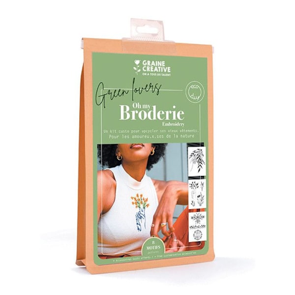 Broderi kit til tøj natur Flerfärgad
