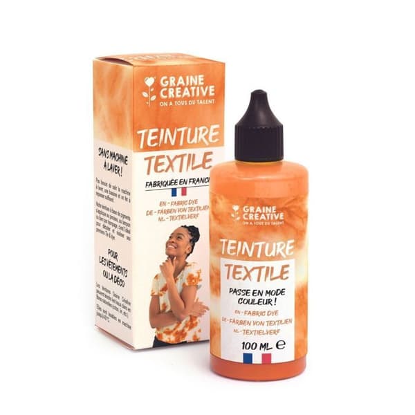 Stofmaleri 100 ml tie and die-effekt - rust Apelsin