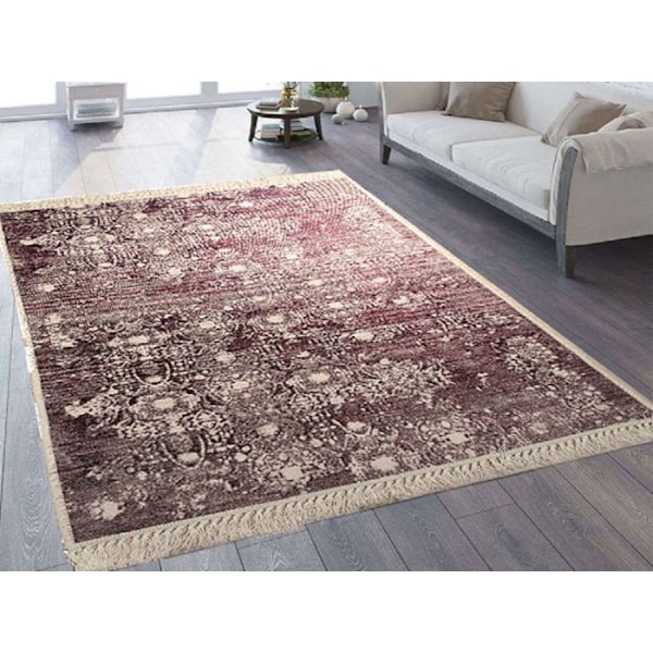 Matto - MANI TEXTILE - MEDAILLON - Punainen - 180X270 cm - Liukumaton ja konepestävä