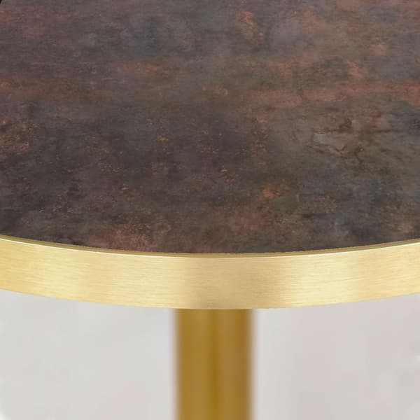 Rund høj bar Ø 60 cm Rom bistro rust brun