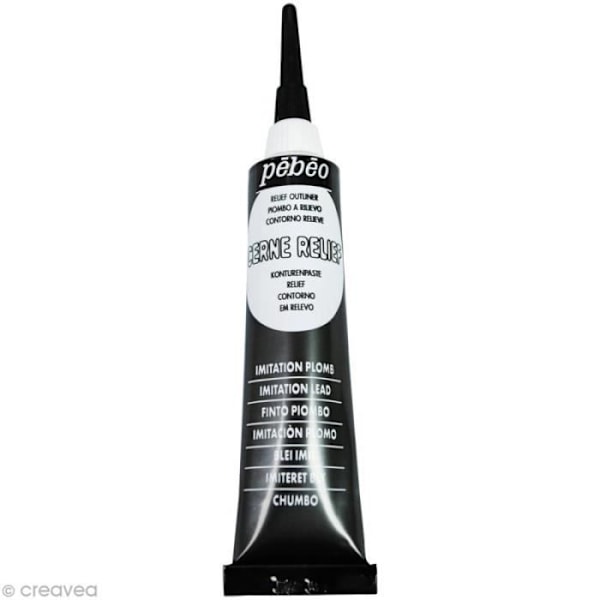 Cerne Relief - Pebeo - Sort plumb - 20 ml - Målingsmulti underlag - Rør med kanul Svart bly