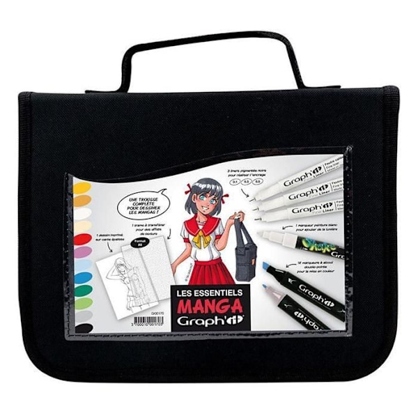 Graph'it Manga Character Essentials Penalhus - Graph it Multicolored - Assorteret Flerfärgad