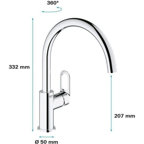 GROHE - Etgrebs håndvaskarmatur Krom