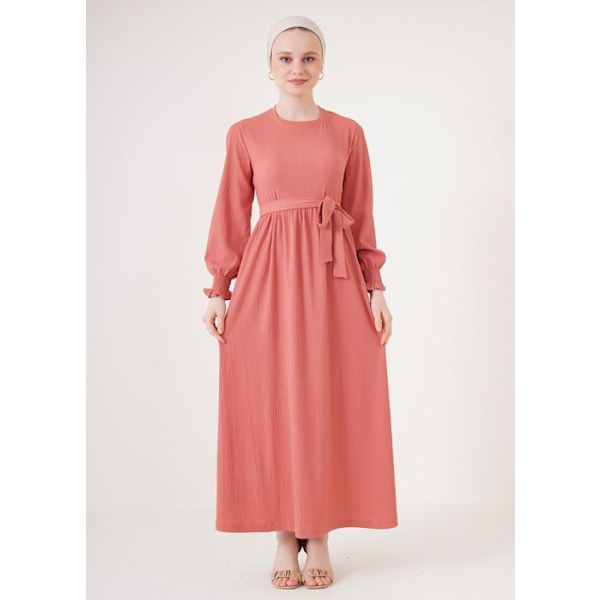 MT Vaatteet - Vaaleanpunainen Pitkä Mekko 38 Rosa 38