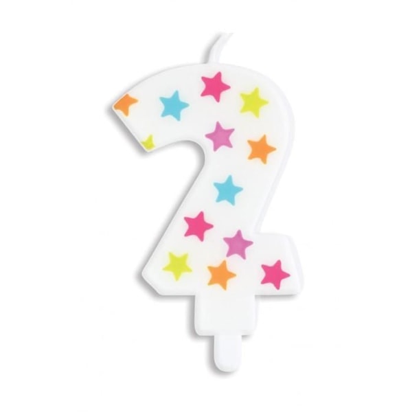 Syntymäpäiväkynttilä numero 2 Flerfärgad