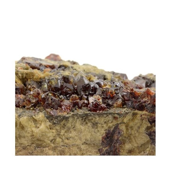 Sten og mineraler. Sphalerit (Blende) + Siderite. 2757,5 øre. La Mure mine, Isère, Frankrig.