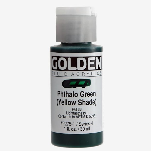 Golden : Flydende Akrylmaling : 30ml (1oz) : Phthalo Grøn Gul Skygge