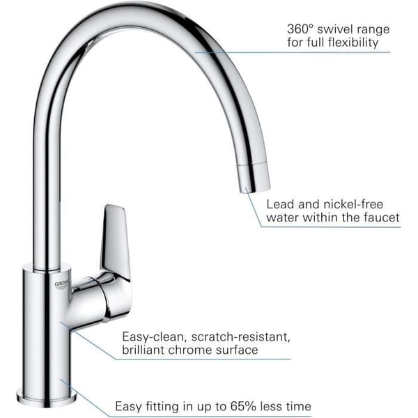 GROHE - Engrepps diskbänksblandare Krom