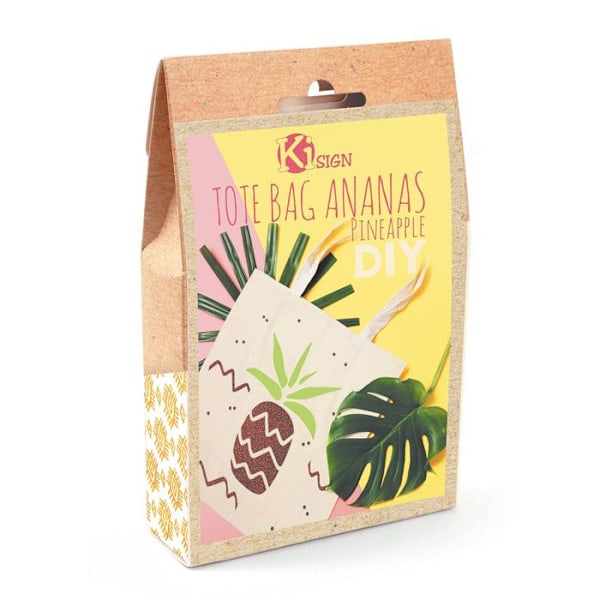 DIY ananas-kangaskassisarja Beige
