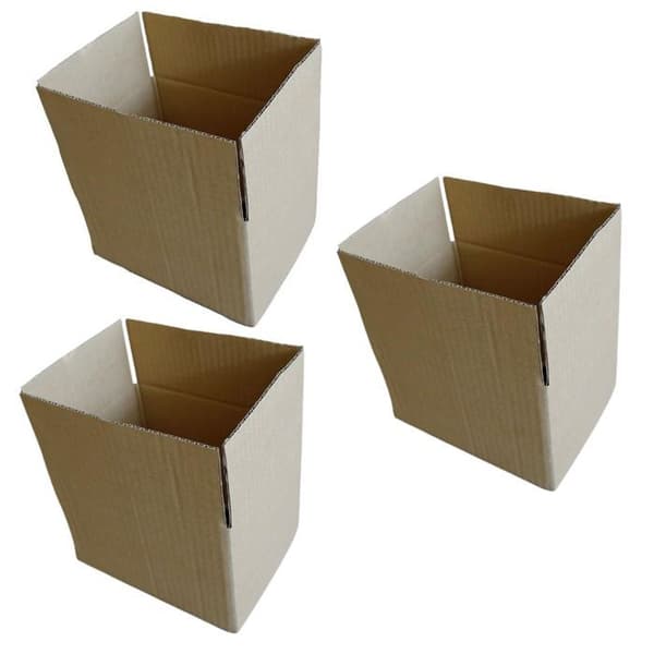 3 st packboxar 20 x 15 x 11 cm brun