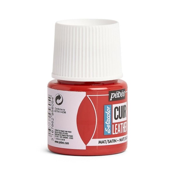 Läderfärg - Setacolor - Intensiv Röd - 45 ml - Akryl - Blandad Intensivt rött