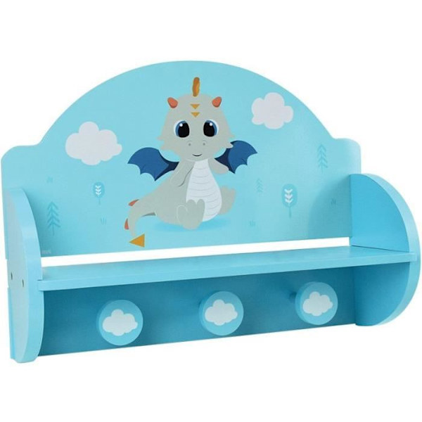 SJOVT HUS Léon le Dragon 713338 KNAGEDRAG HYLDE Mål: ± H. 33 x B. 46 x D. 15 cm til børn Blå