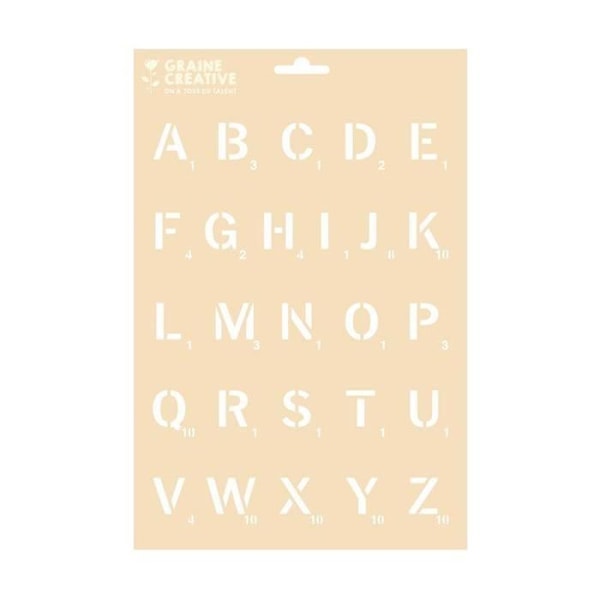 A4 stencil - Alfabet Scrabble