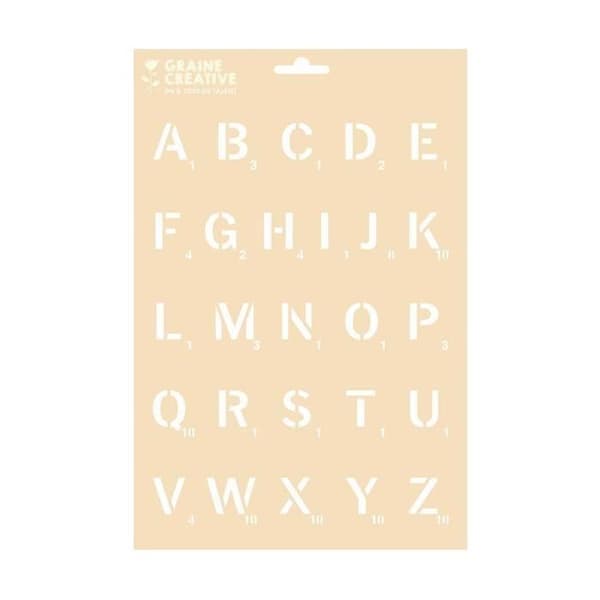 A4 stensiili - Alphabet Scrabble