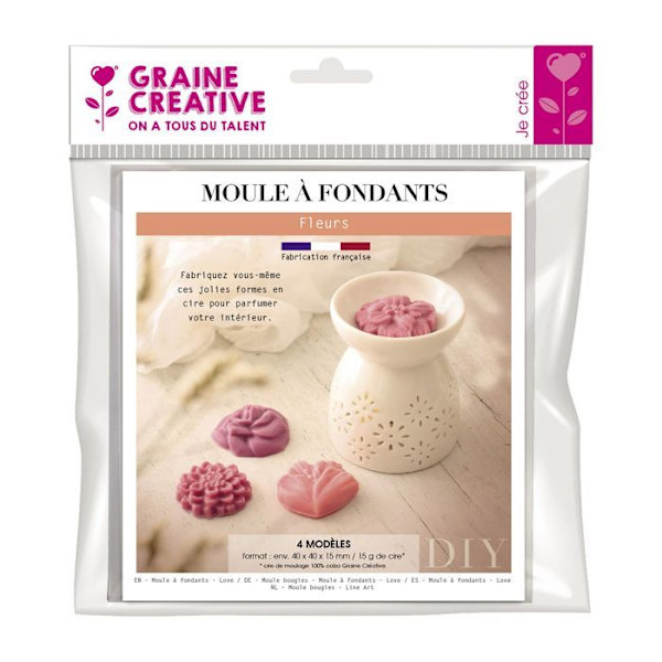Forme 4 lysfondanter blomster Vit