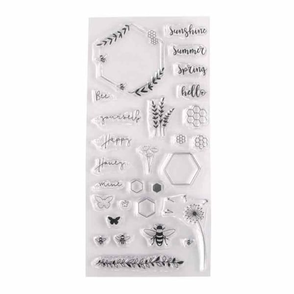 Klare frimærker - Summer of Bees, 97x205 mm, 28 designs, 1 ark Vit