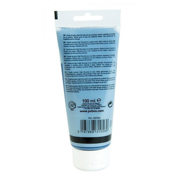 Akrylmaling - Pébéo - Studio - Preussisk blå - 100 ml - Satin - Blandet preussisk blå