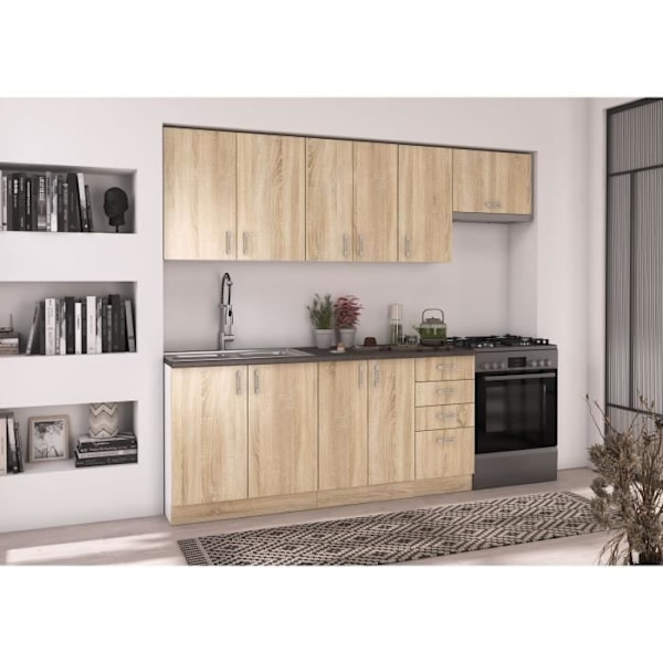 SARA Høj enhed - 2 døre - Sonoma eg indretning - L80 x D31 x H71,5 cm Mast