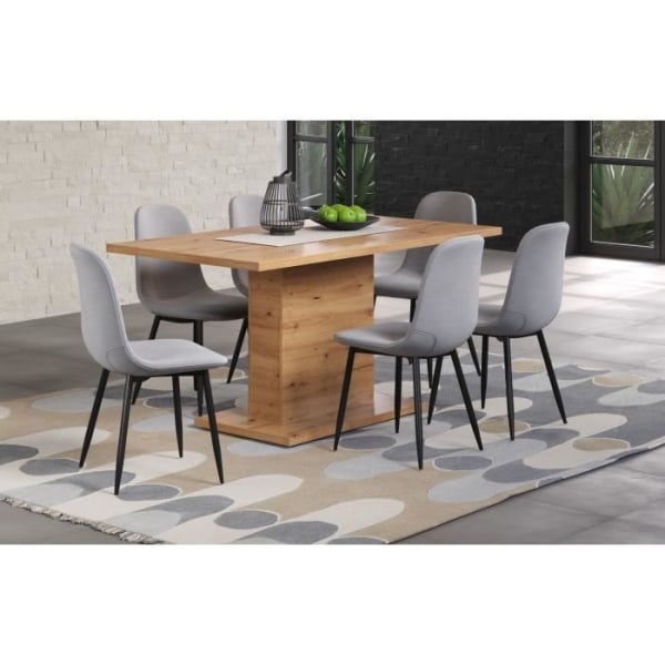 FØLG fast spisebord til 6 personer - Artisan eg melamin - L160 x D80 x H76 cm - TRENDTEAM