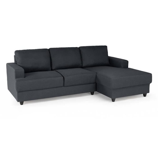 Paul 4-sits höger hörnsoffa - Antracitgrått tyg - L 215 x d 140 cm Antracit