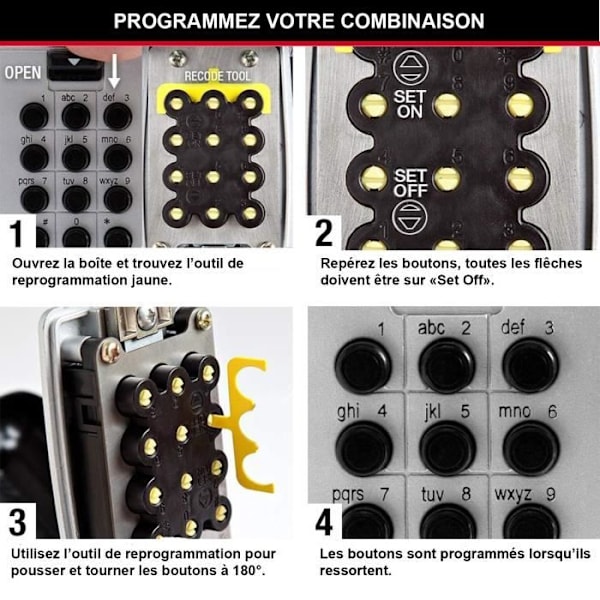 Suojattu avainlaatikko - MASTER LOCK - Painopainikkeet - Kahva - Valitse Access Jaa avaimesi turvallisesti