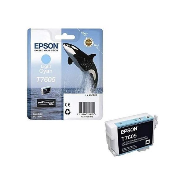 EPSON T7605 vaalean syaani mustekasetti – Orca (C13T76054010)