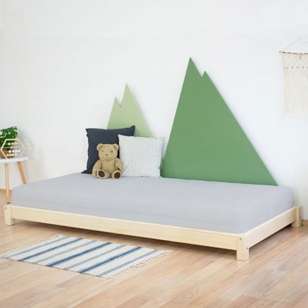Lit simple TEENY 90 x 160 naturel Beige
