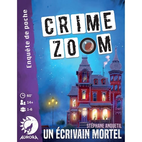 Crime Zoom A Deadly Writer - Asmodee - Tutkintapeli - 14-vuotiaasta alkaen - 30 minuutista 1 tuntiin Blå, röd och lila