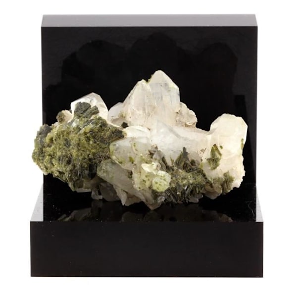 Sten og mineraler - ABIJOUX - Epidote + Kvarts - Grøn - Blandet