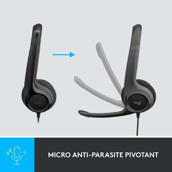 Hovedtelefoner - Kablet - Logitech - H390 - USB - Støjreducerende - Sort