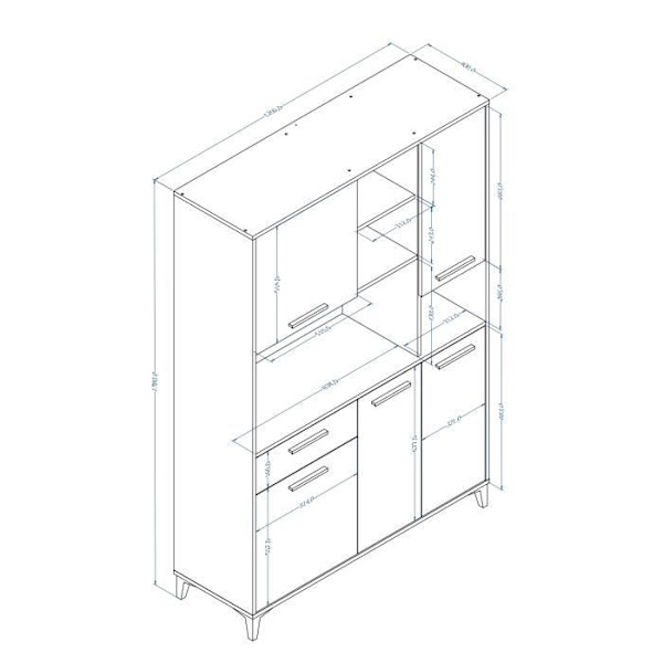 ECO Keittiön pöytälevy L 120 cm - mattapunainen röd och vit
