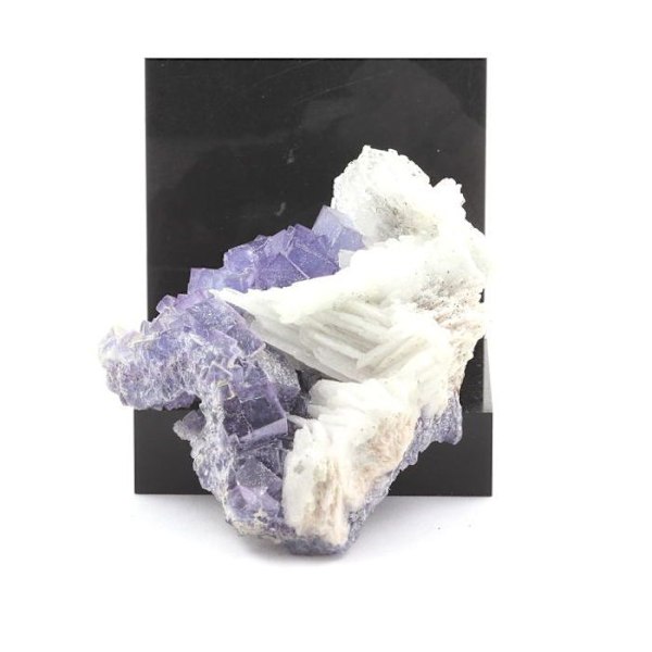Sten og mineraler. Fluorit + Baryt. 257,35 øre. Saint-Péray, Ardèche, Frankrig.