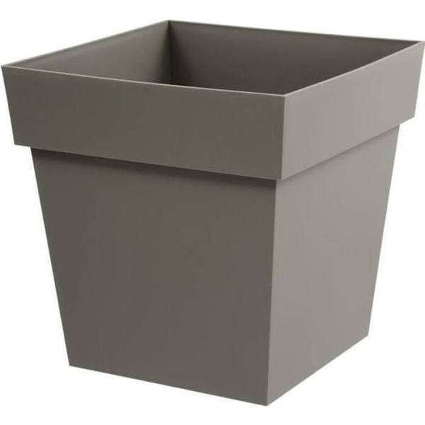 EDA Tuscan Square Flower Pot - 39 x 39 x H 39 cm - 38 L - Taupe Mol