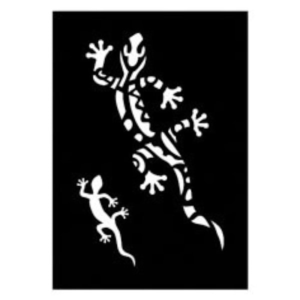 Pochoir Salamandre - Ki Sign - 7x10 cm - Liimapinta - Uudelleensijoitettava - Uudelleenkäytettävä