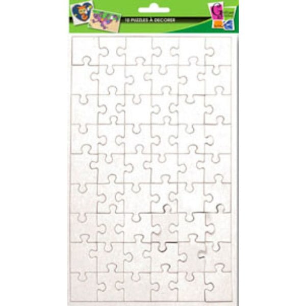 Pussel med 54 bitar att dekorera 24x16 cm 10 bitar Vit