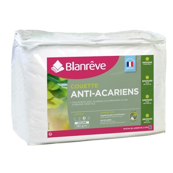 BLANREVE Percale varm täcke - Anti-kvalster - 350 g / m² - 240x260cm