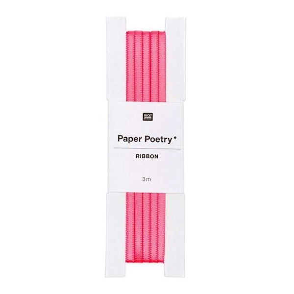 3 m neon fuchsia satinband Fuchsia