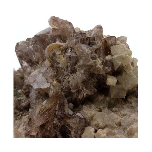 Axinit + Prehnite 237,4 karat Flerfärgad
