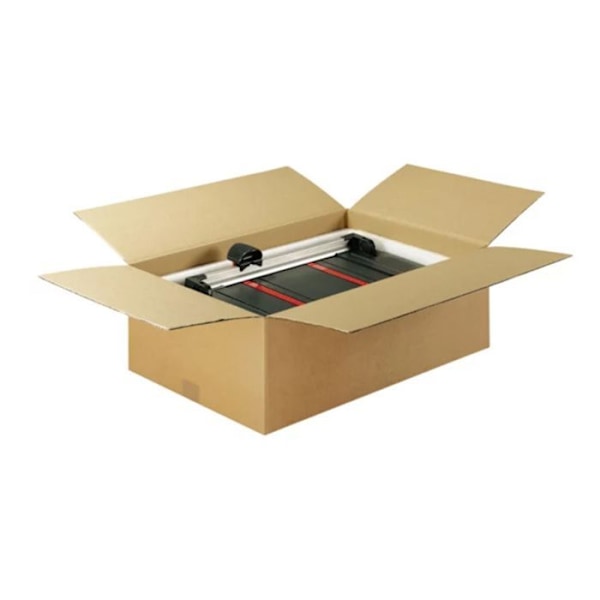 15 st packboxar 21,5 x 15 x 5,5 cm - Enkel korrugering kastanj