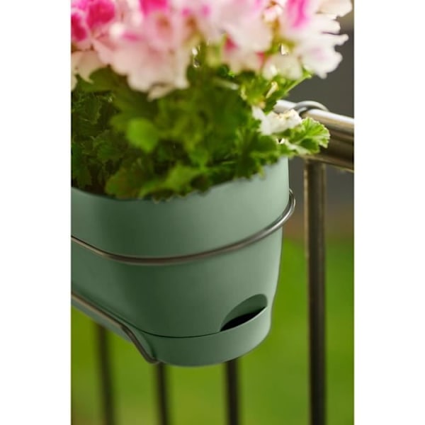 Elho Vibia Campana Balkon Allin1 50 - Grøn - L 50 x B 26 x H 17 cm - Altan - 100% genbrug Grön